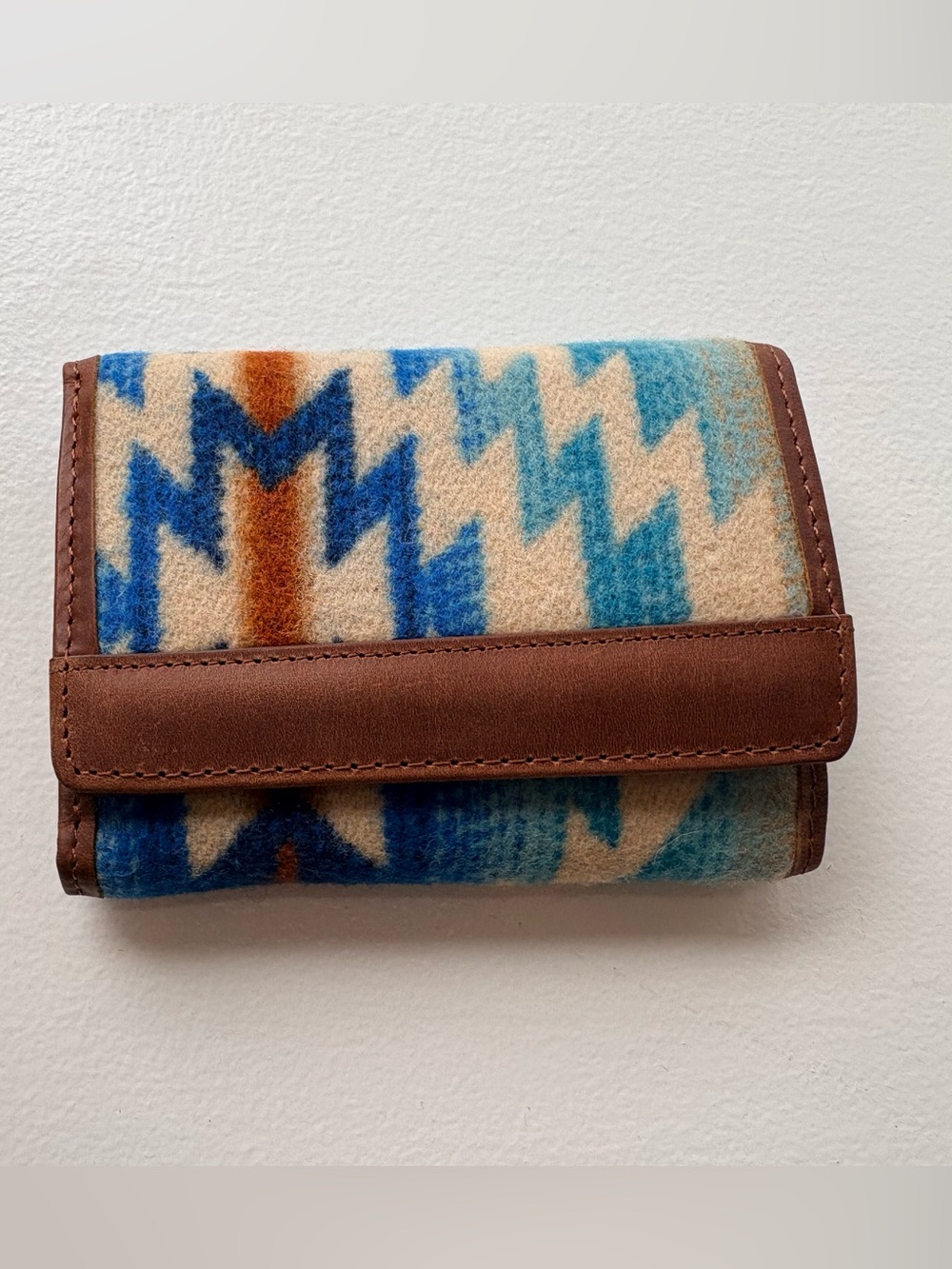 Pendleton Patterned Trifold Wallet - Brown & Blue